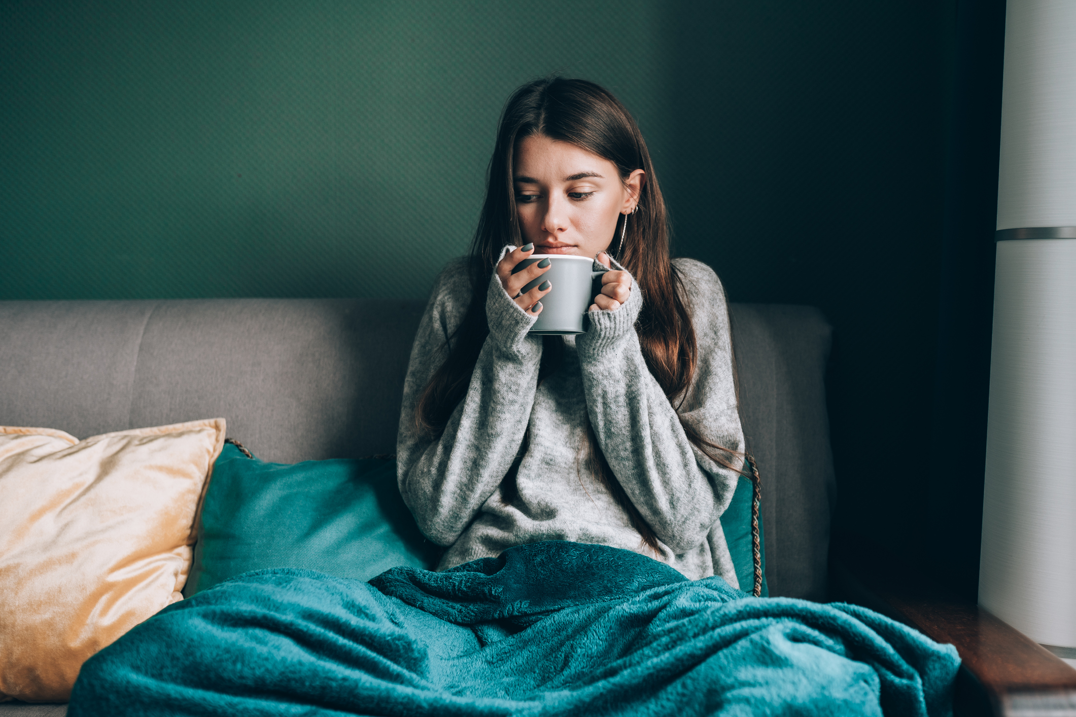 Woman drinking tea