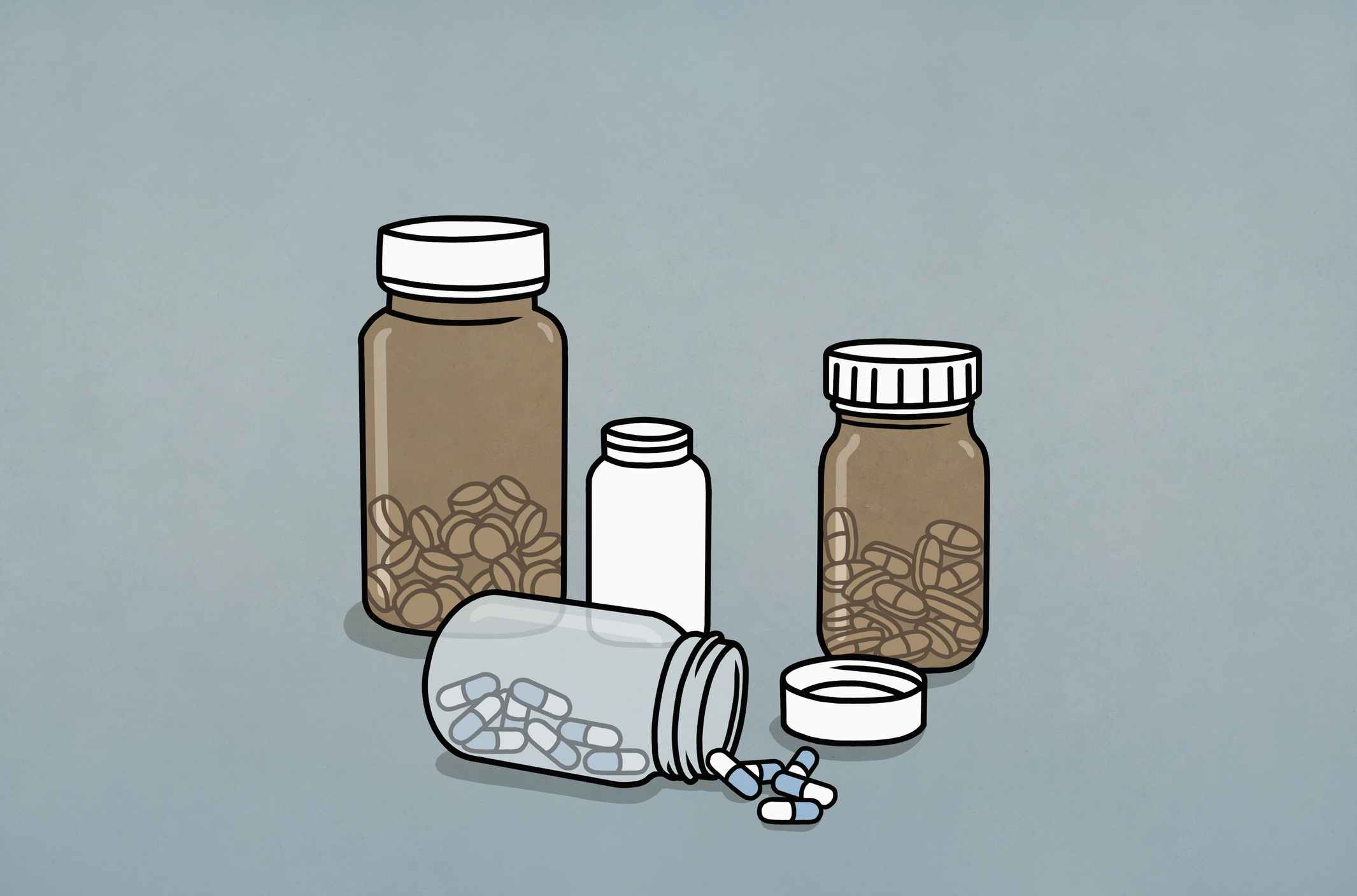 Prescription bottles.