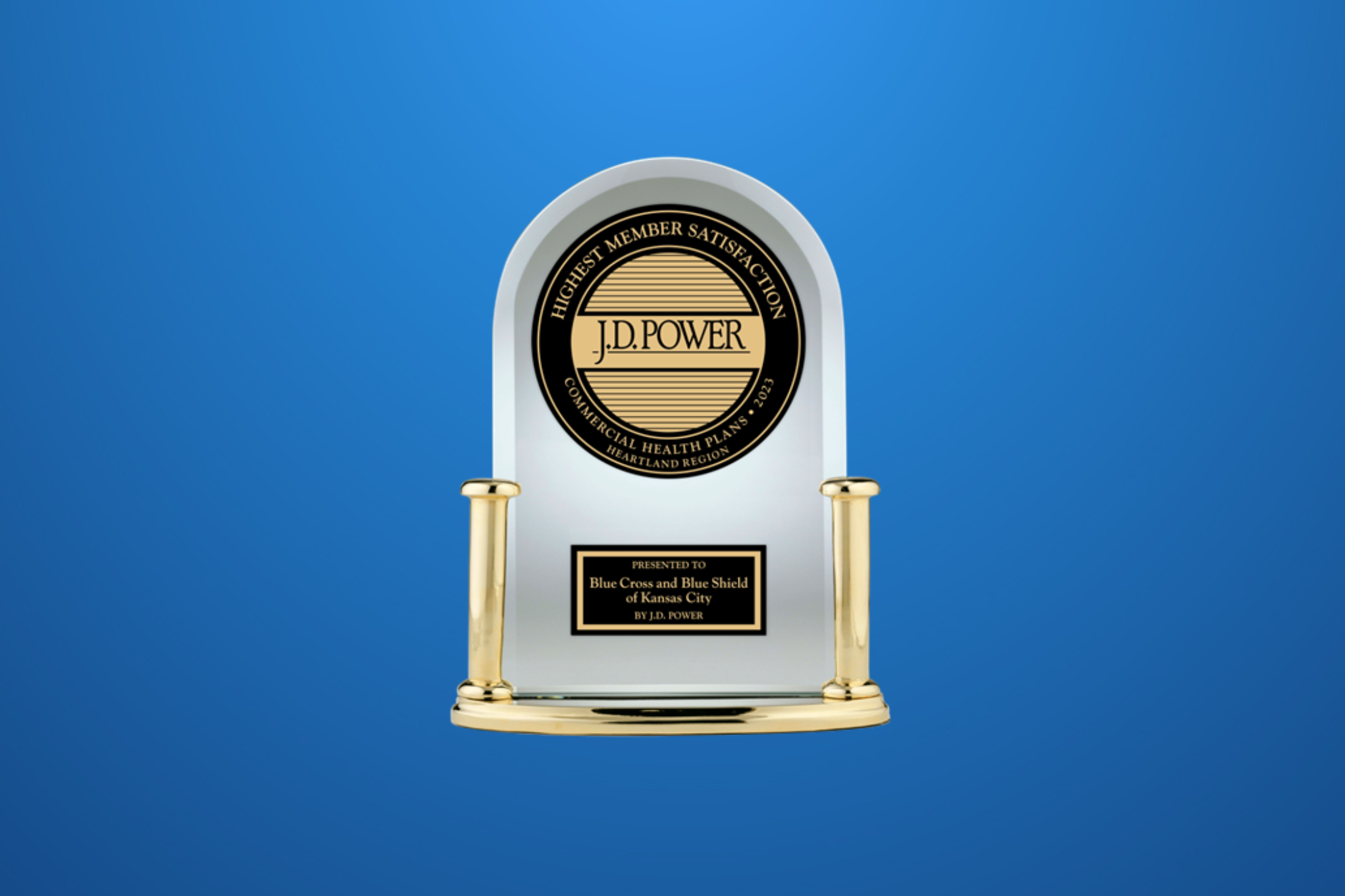 Image of J.D. Power Award given to Blue KC