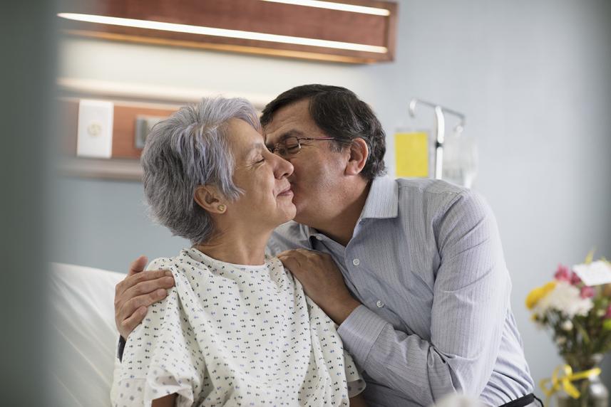 Woman at the hospital