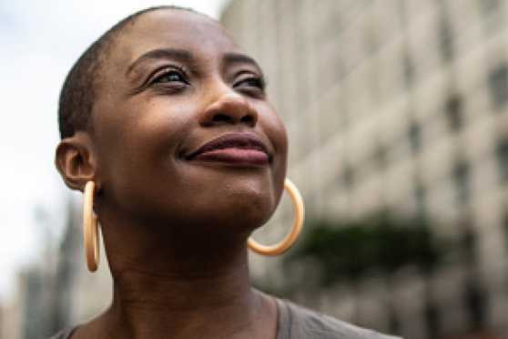 Woman smiling