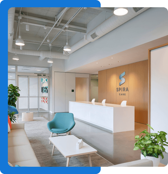 Front desk of a Spira Care facility